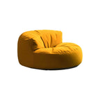 Scandinavian Velvet Slipcovered Armless Accent Chair with Ottoman Option