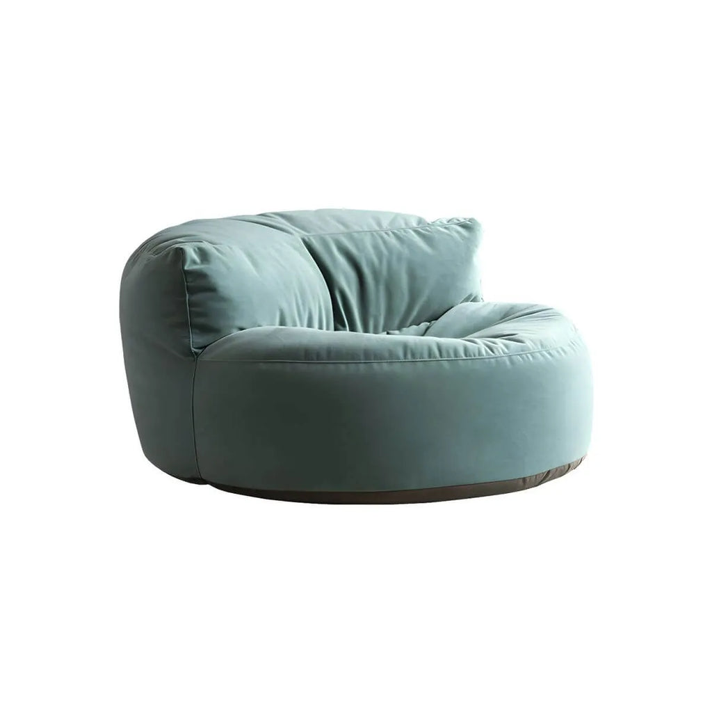 Scandinavian Velvet Slipcovered Armless Accent Chair with Ottoman Option