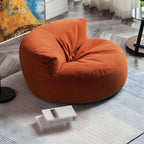 Scandinavian Velvet Slipcovered Armless Accent Chair with Ottoman Option
