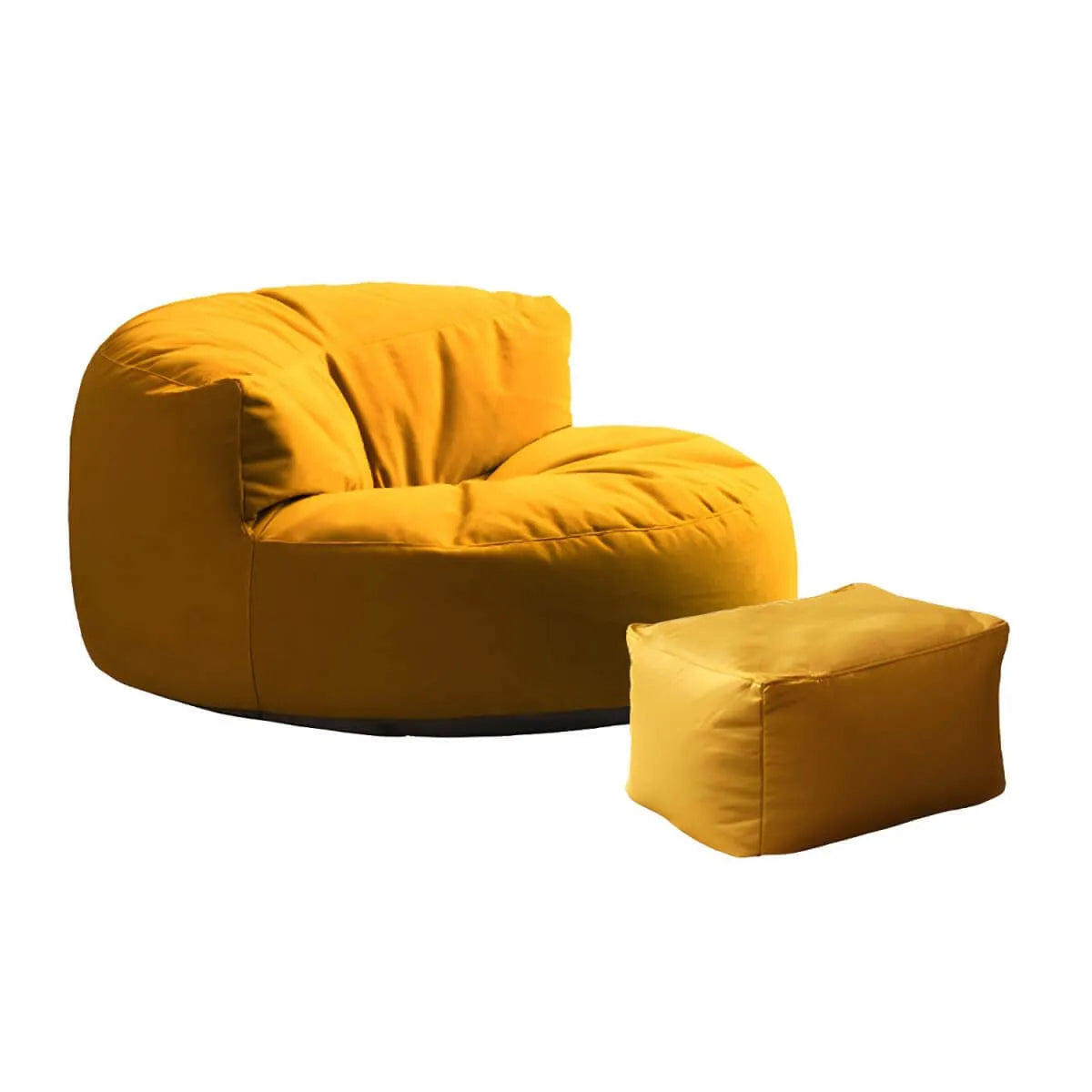 Scandinavian Velvet Slipcovered Armless Accent Chair with Ottoman Option
