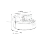 Scandinavian Velvet Slipcovered Armless Accent Chair with Ottoman Option Dimensions