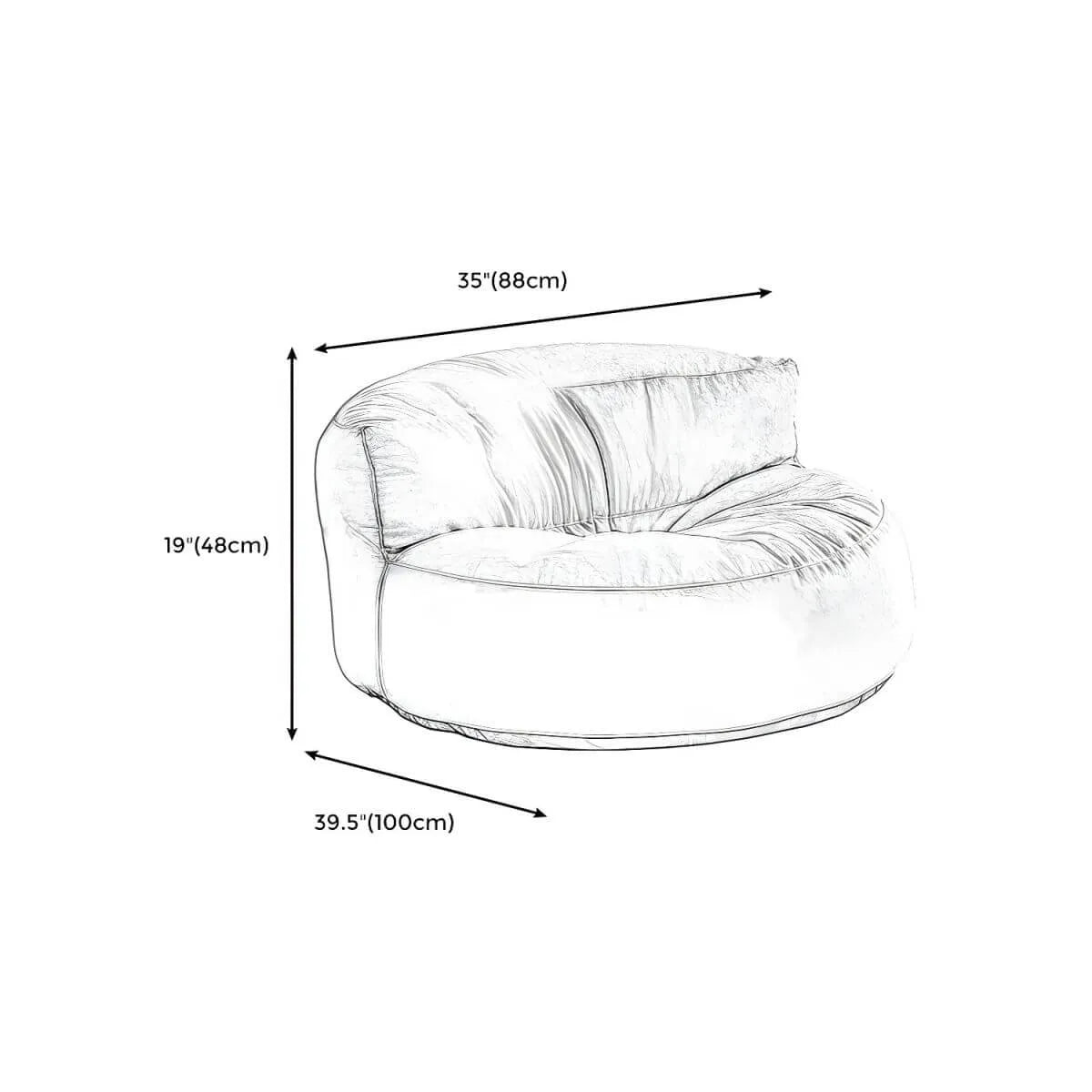 Scandinavian Velvet Slipcovered Armless Accent Chair with Ottoman Option Dimensions