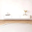 Scandinavian Wall-Mounted TV Stand with Drawers in White & Grey