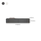 Scandinavian Wall-Mounted TV Stand with Drawers in White & Grey Dimensions