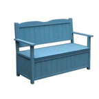 Scandinavian Waterproof Garden Bench with Storage and Curved Back