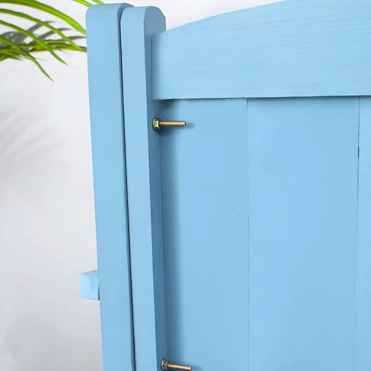 Scandinavian Waterproof Garden Bench with Storage and Curved Back