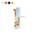 Scandinavian Wood Hall Tree with Mirror and Storage Shelves Dimensions