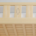 Scandinavian Wood Kids Loft Bed With Desk & Mattress