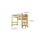 Scandinavian Wood Kids Loft Bed With Desk & Mattress Dimensions