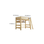 Scandinavian Wood Kids Loft Bed With Desk & Mattress Dimensions