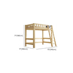 Scandinavian Wood Kids Loft Bed With Desk & Mattress Dimensions