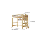 Scandinavian Wood Kids Loft Bed With Desk & Mattress Dimensions