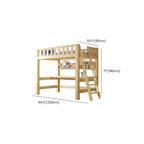 Scandinavian Wood Kids Loft Bed With Desk & Mattress Dimensions