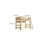 Scandinavian Wood Kids Loft Bed With Desk & Mattress Dimensions