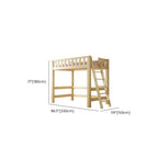 Scandinavian Wood Kids Loft Bed With Desk & Mattress Dimensions