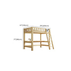 Scandinavian Wood Kids Loft Bed With Desk & Mattress Dimensions