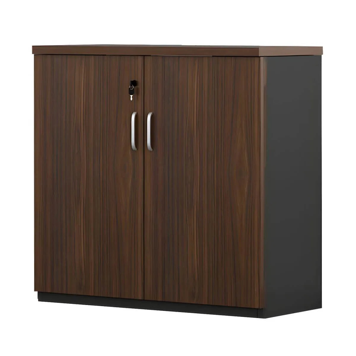 Scandinavian Wood Lateral File Cabinet With Locking Storage