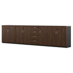 Scandinavian Wood Lateral File Cabinet With Locking Storage