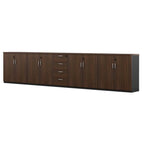 Scandinavian Wood Lateral File Cabinet With Locking Storage