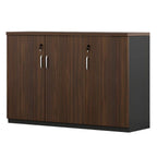 Scandinavian Wood Lateral File Cabinet With Locking Storage