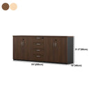 Scandinavian Wood Lateral File Cabinet With Locking Storage Dimensions
