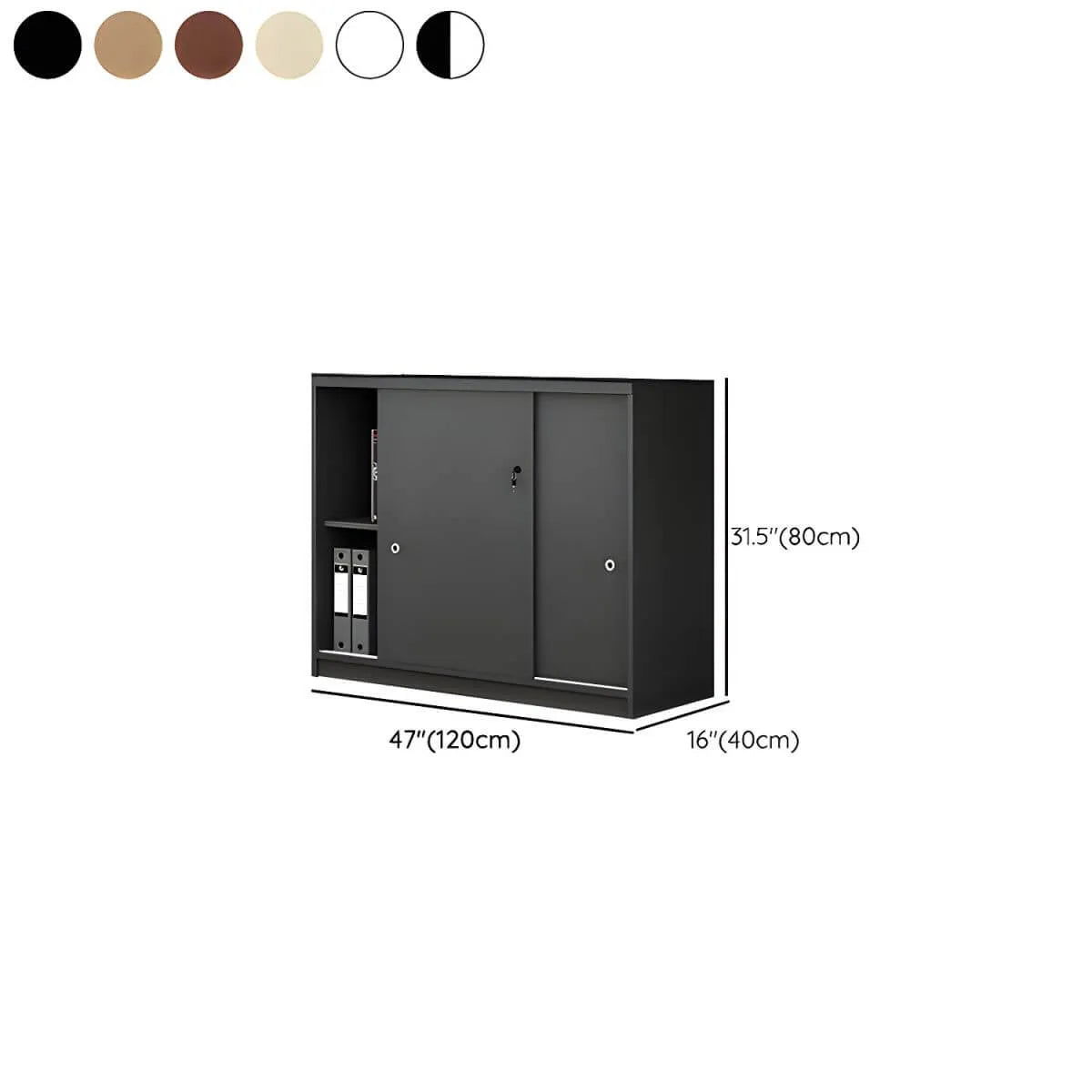 Scandinavian Wood Lateral Storage Cabinet With Sliding Doors Dimensions