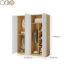 Scandinavian Wood Wardrobe Armoire With Hanging And Shelf Storage Dimensions