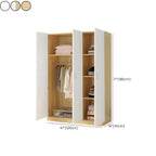 Scandinavian Wood Wardrobe Armoire With Hanging And Shelf Storage Dimensions