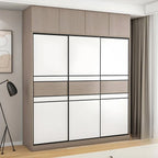 Scandinavian Wood Wardrobe Armoire With Modular Storage System