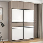 Scandinavian Wood Wardrobe Armoire With Modular Storage System