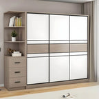 Scandinavian Wood Wardrobe Armoire With Modular Storage System