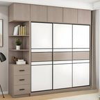 Scandinavian Wood Wardrobe Armoire With Modular Storage System