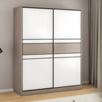 Scandinavian Wood Wardrobe Armoire With Modular Storage System