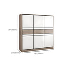Scandinavian Wood Wardrobe Armoire With Modular Storage System Dimensions