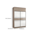 Scandinavian Wood Wardrobe Armoire With Modular Storage System Dimensions