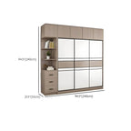 Scandinavian Wood Wardrobe Armoire With Modular Storage System Dimensions