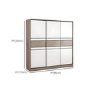 Scandinavian Wood Wardrobe Armoire With Modular Storage System Dimensions