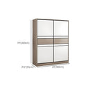 Scandinavian Wood Wardrobe Armoire With Modular Storage System Dimensions