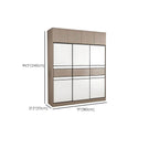 Scandinavian Wood Wardrobe Armoire With Modular Storage System Dimensions