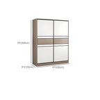 Scandinavian Wood Wardrobe Armoire With Modular Storage System Dimensions