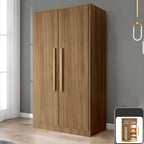 Scandinavian Wood Wardrobe Armoire With Soft-Close Doors