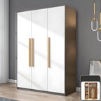 Scandinavian Wood Wardrobe Armoire With Soft-Close Doors