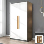 Scandinavian Wood Wardrobe Armoire With Soft-Close Doors