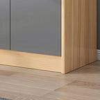 Scandinavian Wood Wardrobe Armoire With Soft-Close Doors