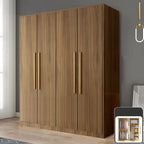 Scandinavian Wood Wardrobe Armoire With Soft-Close Doors