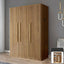Scandinavian Wood Wardrobe Armoire With Soft-Close Doors