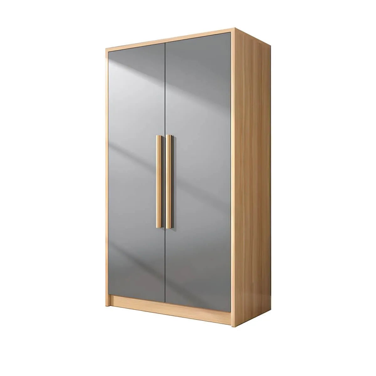 Scandinavian Wood Wardrobe Armoire With Soft-Close Doors