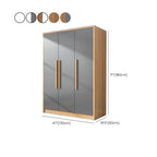 Scandinavian Wood Wardrobe Armoire With Soft-Close Doors Dimensions