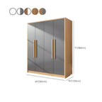 Scandinavian Wood Wardrobe Armoire With Soft-Close Doors Dimensions