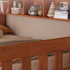 Scandinavian Wooden Bunk Bed with Ladder and Storage Options